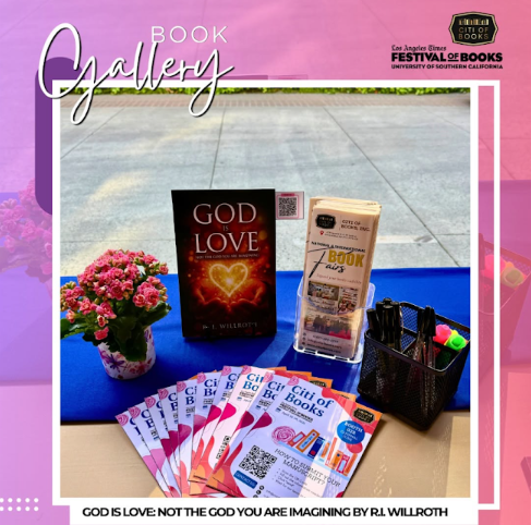 God Is Love at the LA Book Fair — display 1